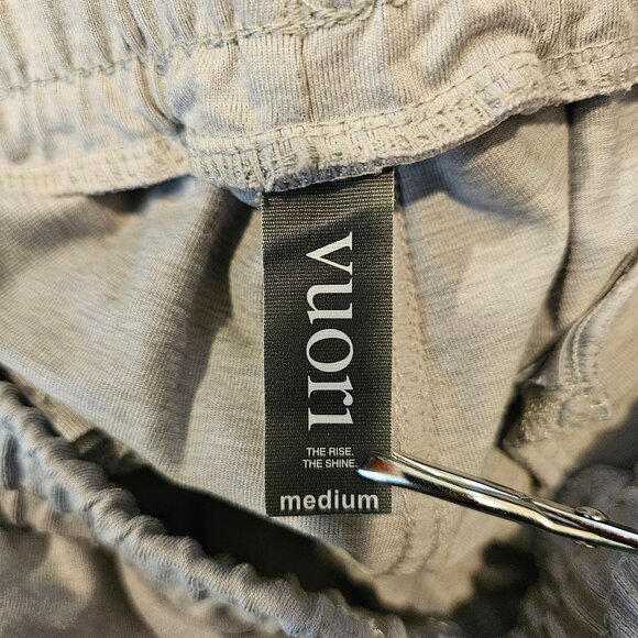 Vuori Mens M The Rise and Shine Performance Jogger Pants Light Gray zip pockets - Picture 5 of 13